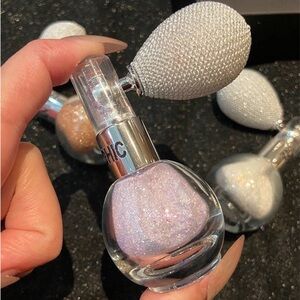 chic Lilac Sparkle Atomizer with Silver Pump